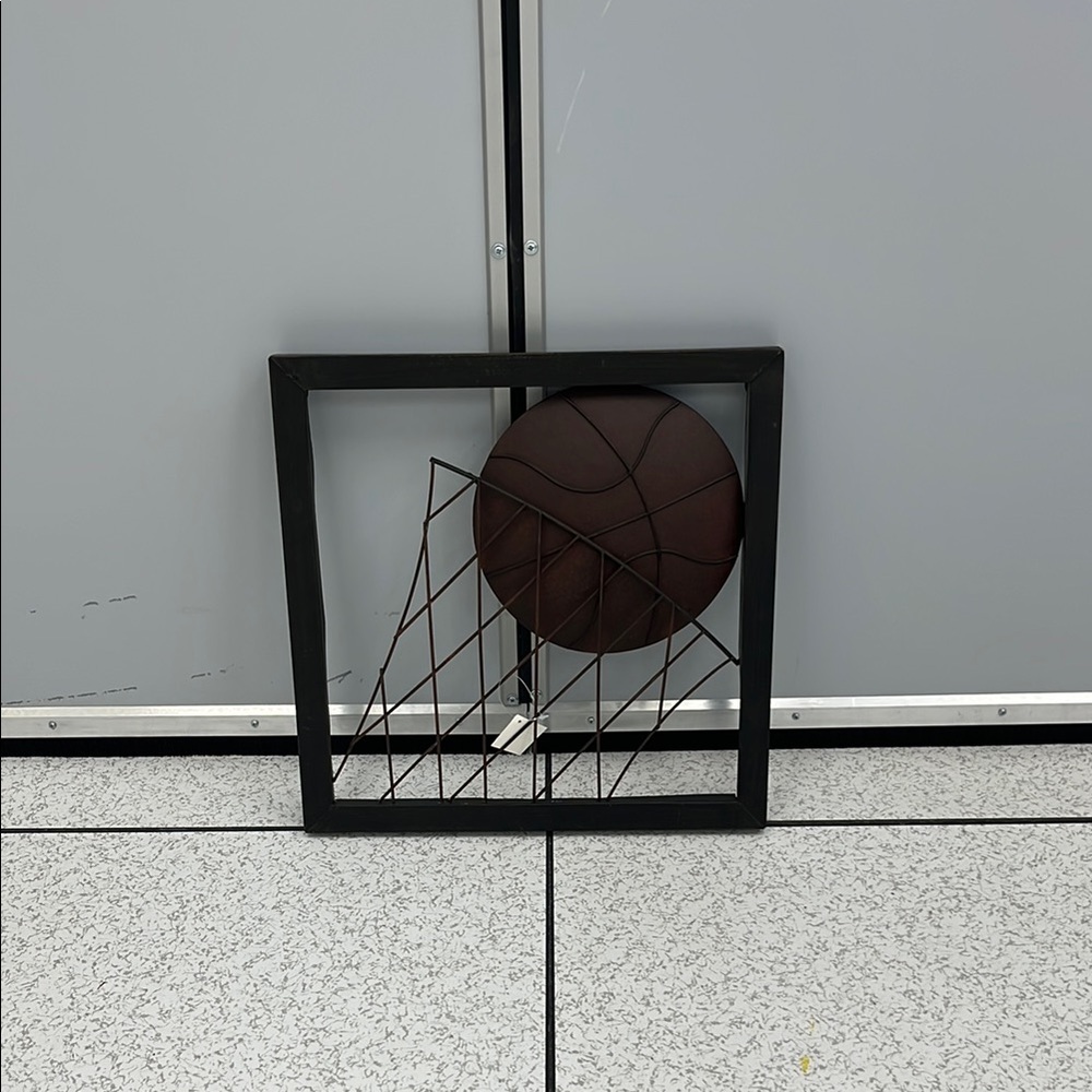 Black Metal Basketball Wall Art